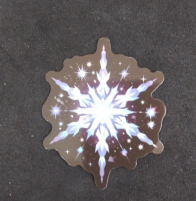 Beautiful Blue & Pink Unique Winter Christmas Snowflake Sticker 2'' (V)