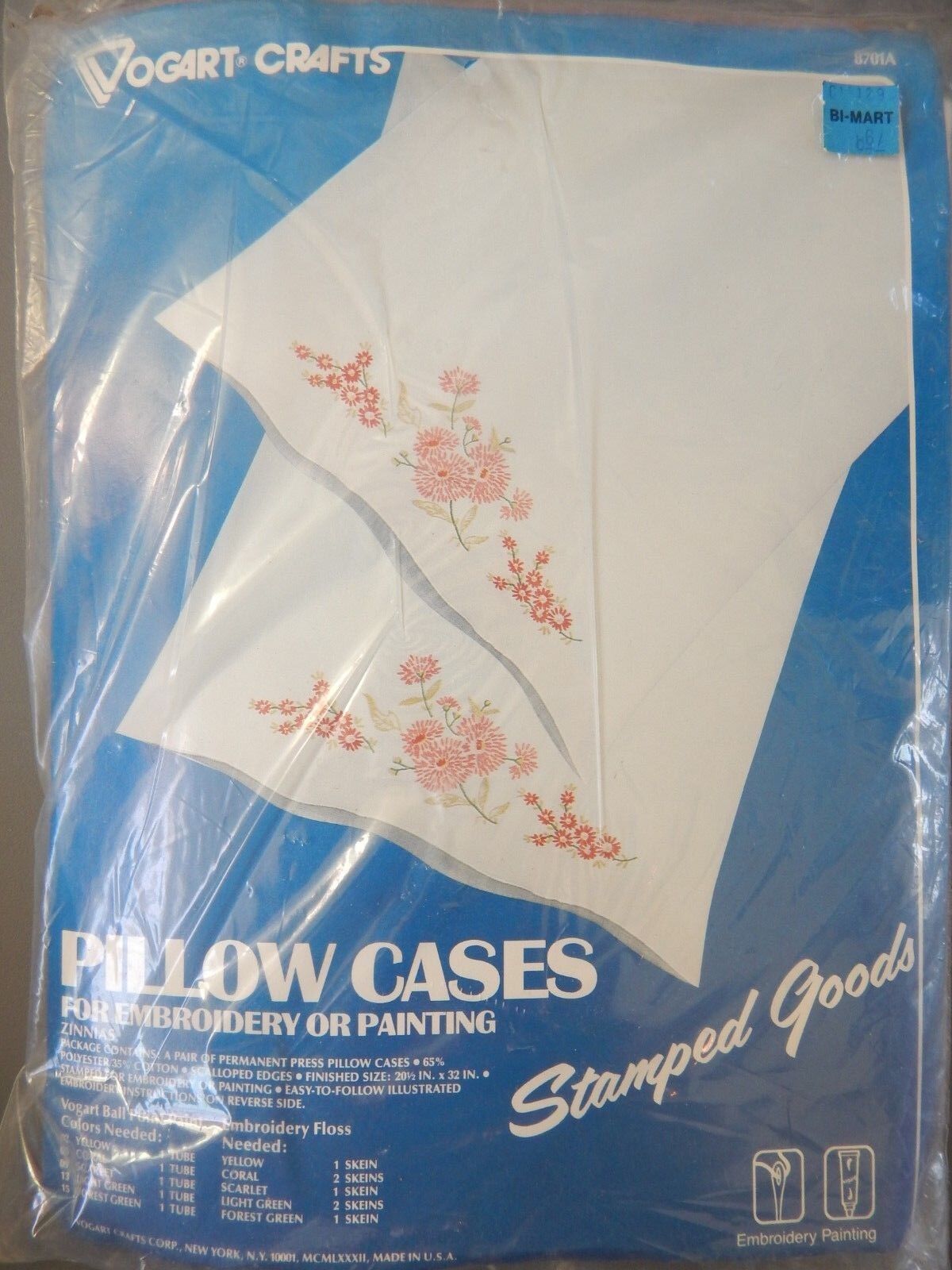 VTG New Vogart Crafts Pillow Cases 