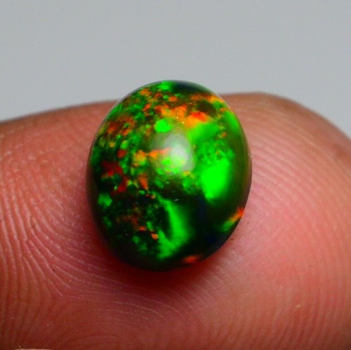 Black Opal Cabochon Oval 3.15 Cts , Stunning Play of Color! Perfect for Jewelry - 第 14/14 張圖片