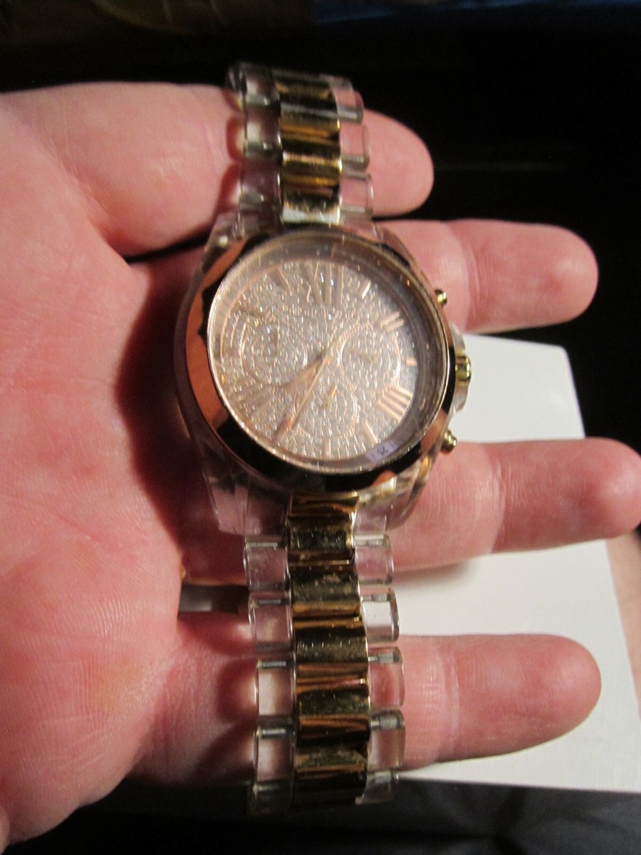 Michael Kors Sparkling Gold Watch Michael Kors Oversized Billie Frosted Gold-Tone Watch  main image 2