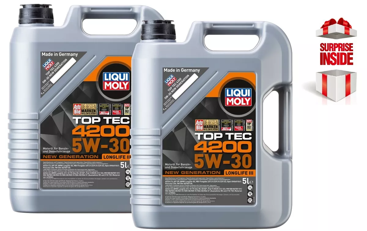 Liqui Moly Top Tec 4200 5W30 New Generation BMW-LL ENGINE OIL 10 Liters  8973