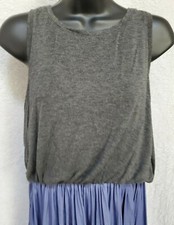 Ann Taylor LOFT Womens Sundress Dress Size L Large Gray Bluish Purple