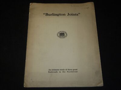 1921 BURLINGTON JOINTS INTIMATE STUDY OF THREE GREAT RAILROADS BOOK - J 5426