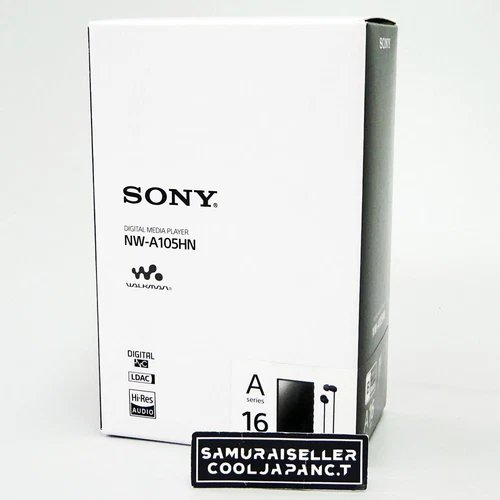 SONY WALKMAN 16GB Audio Player NW-A105HN w/ Earphone Black English Language
