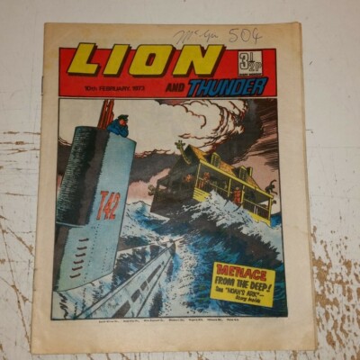LION AND THUNDER 10TH FEBRUARY 1973 BRITISH WEEKLY UK COMIC *