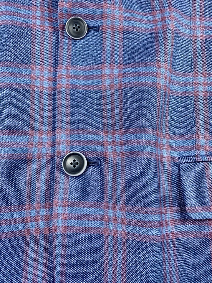 CHAQUETA BLAZER ABRIGO DEPORTIVO A CUADROS ELÁSTICO A CUADROS BEN SHERMAN SASTRERÍA PARA HOMBRE 40L Foto 4 de 4