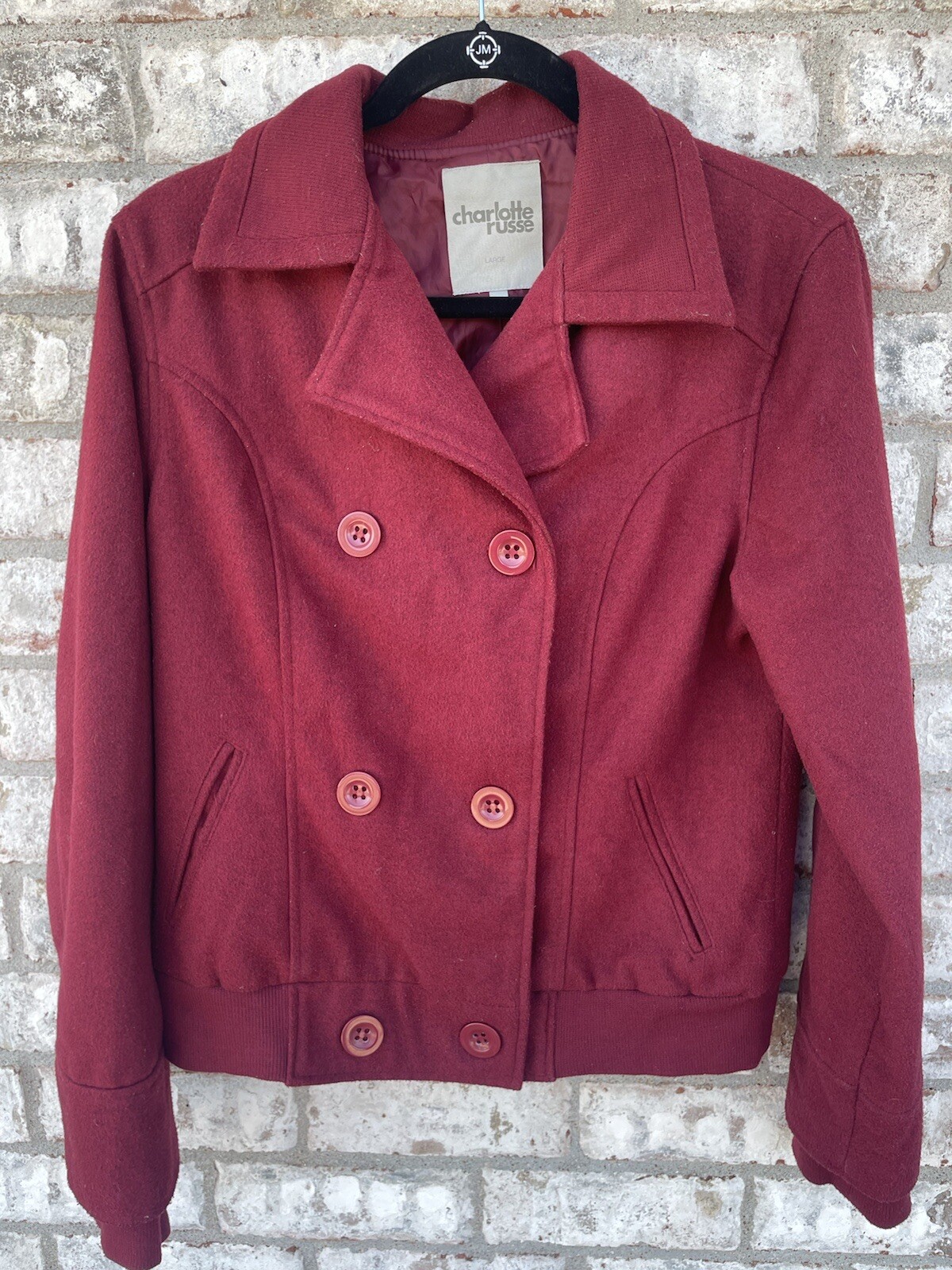 Charlotte Russe Womens Jacket Size Large Double Breasted
