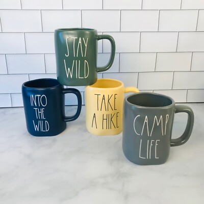 Rae Dunn CAMP LIFE, TAKE A HIKE, STAY WILD ''You Choose'' Camping Mugs NEW 