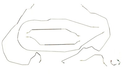 #ad Complete Galfan Coated Steel Brake Line Kit For Front Power Disc Rear Drum $119.00