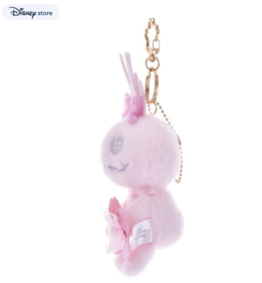 Japan Tokyo Disney Store Scrump Plush Toy Key Chain SAKURA Stitch