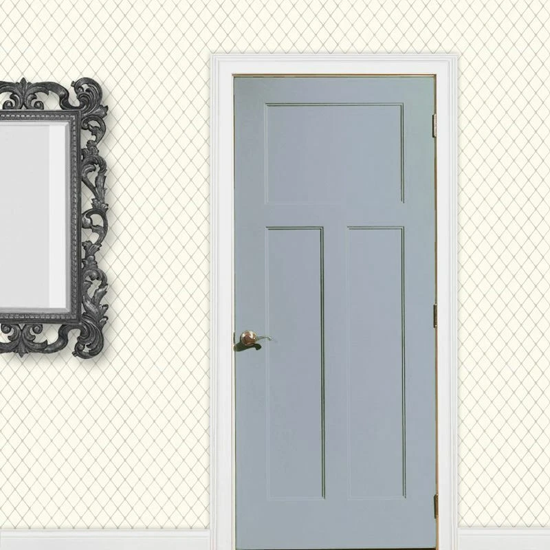 Miniatura per Casa Delle Bambole Diamanti Su Pallido Crema Carta da Parati - Immagine 2 di 4