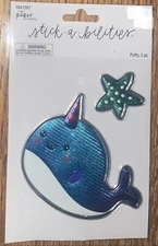 Stick-a-bilities Paper Studio Puffy Whale Star Fish Ocean Sea Scrapbook Stickers