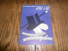 1936 Chrysler Sales Brochure - Vintage