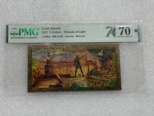 2022 Cook Islands Threads of Light 1/200 oz .999 PMG 70 Gold ~ Aurum  ~ Bravery