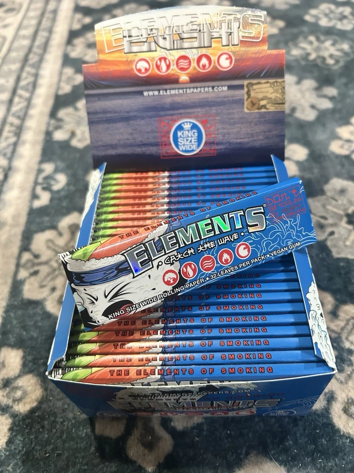 Papel de liar ancho Elements x Zushi tamaño king - 50 paquetes (SELLADO) Foto 2 de 3