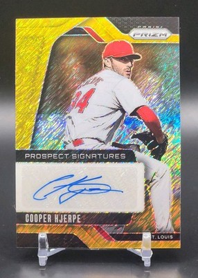 Cooper Hjerpe-2025 Prizm FOTL Gold Shimmer Prospect Signatures Prizm 2/2, #PS-CH