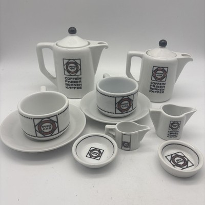 Kaffee HAG Porzellan Service | Art Déco Design | Gastro-Geschirr Reklame