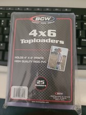 BCW 4X6 Post Card  Photo Top Loaders  Rigid PVC Sleeves  25 Pack  Clear Plas