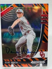 2020 Panini Prizm Draft Picks Baseball SIGNED RC Dane Acker Tiger Stripes /99