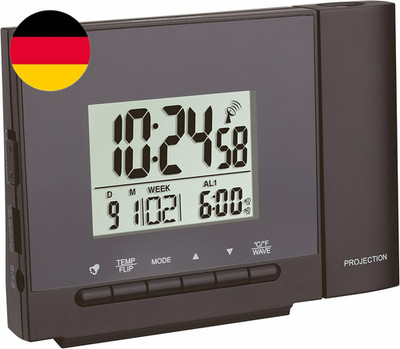TFA Dostmann Funk-Projektionswecker, 60.5013.01, Projektion Von Uhrzeit/Temperat
