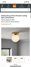 Globe Gold Ceiling Light Baldaz GoodHome B&Q UNOPENED