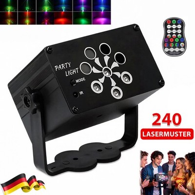 Laser Projektor Bühnenlicht 8-EYE RGB Disco Strobe Beam Party DJ Lichteffekt DE