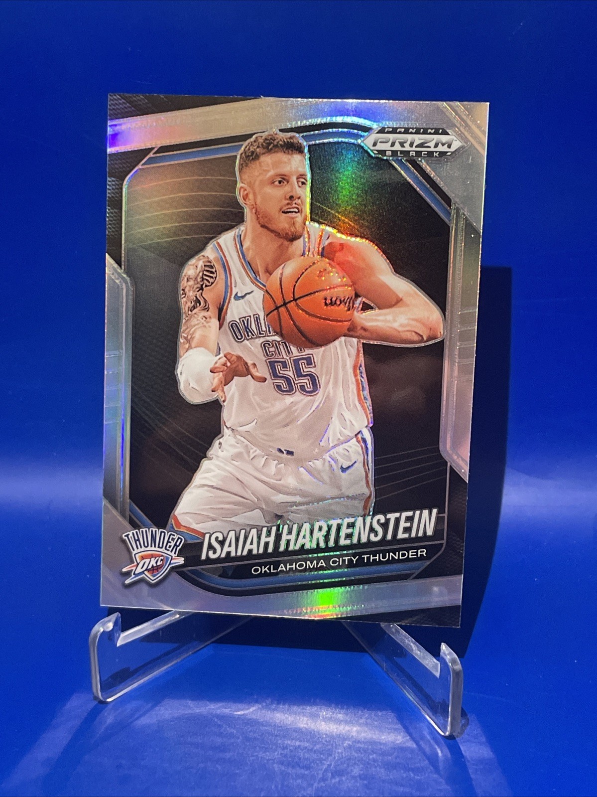ISAIAH HARTENSTEIN Silver 2024-25 Panini Prizm Black Basketball #118 OKC