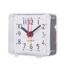 Silent Compact & Portable Alarm Clock Travel Quartz Beep Alarm Clock Small Cute