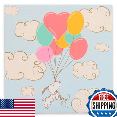 Open Road Brands Peanuts Snoopy Balloon Adventure Gallery Wrapped Canvas Wall De