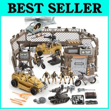 Military Base Toys Set with Army Vehicles  Action Figures