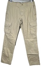 Old Navy Broken In Cargo Pants Mens 30 x 32 Khaki Tan Outdoor Dress Casual