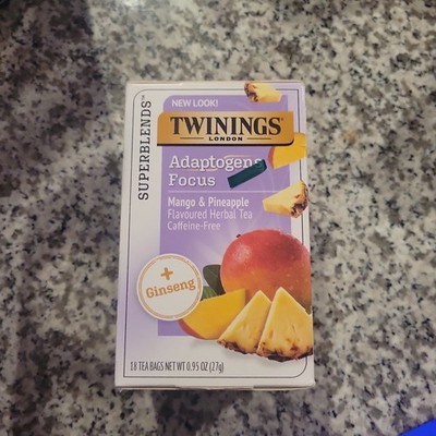 Twinings London Adaptogens Focus Mango And Pinapple +ginseng