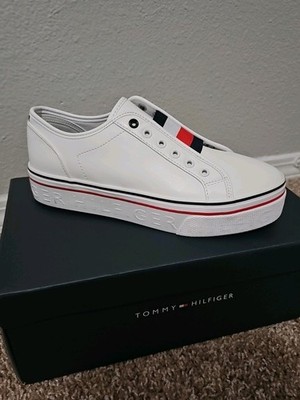 Tommy Hilfiger White Leather Women Sneaker