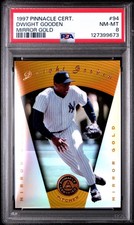 1997 Pinnacle Set of 3 Dwight Gooden #94 / Mirror Gold / Platinum Red and Blue