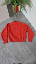 Primark Women's Orange Turtleneck Jumper Size UK 10-12 Pre-owned Good