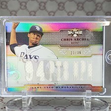 Topps 2014 Triple Threads Chris Archer Relic #TTR-CA2 23/36 Tampa Bay Rays