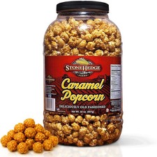 Caramel Flavored Popcorn  32 oz Large Tub  Perfect for Holidays and Christm...
