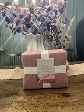 King Heavyweight Linen Blend Duvet  Sham Set Rose - Casaluna NEW