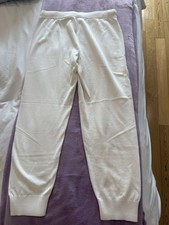 Banana Republic Cream Poplin Straight Leg Drawstring Utility Pants Womens Medium