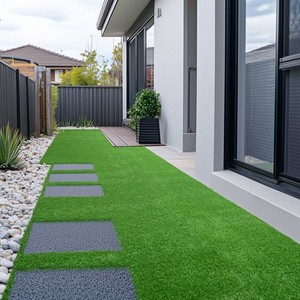 AplusChoice 33'x1' Artificial Grass Paver Turf Strip 0.8"H for Landscape Walkway