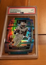 PSA 9 2021 Select Concourse Silver Die Cut Prizm Jaylen Waddle RC #48