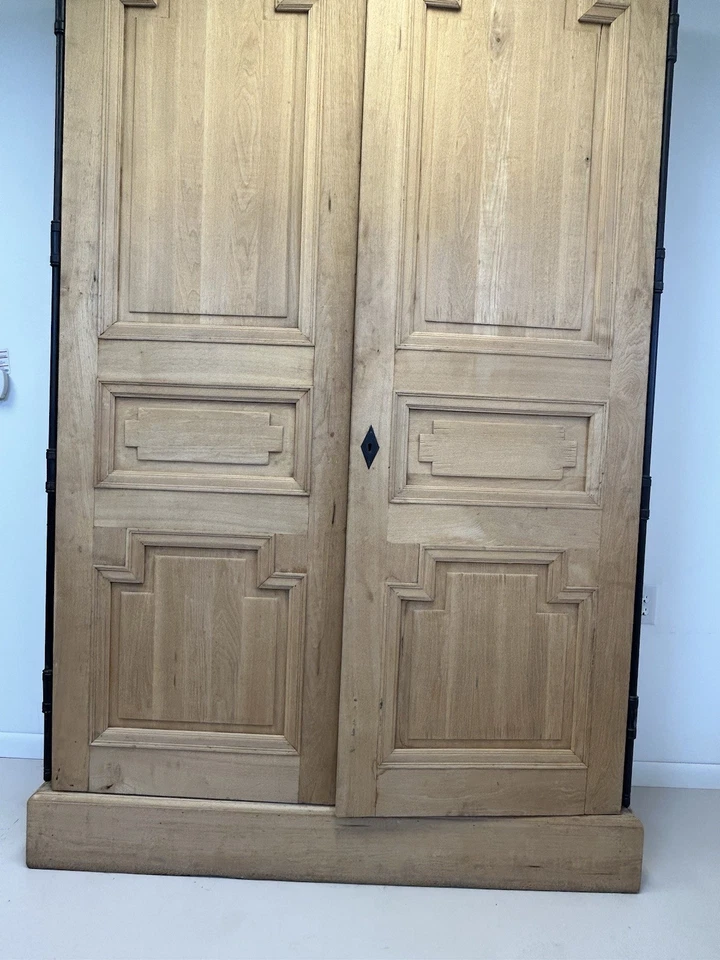 MOVING! Restoration Hardware Double Door Oak Cabinet Four Shelves Retail 5k - Image 2 of 4