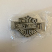 Harley Davidson Metal Logo Silver Money Clip 2 1/4  W x 1 1/2  H Hallmark