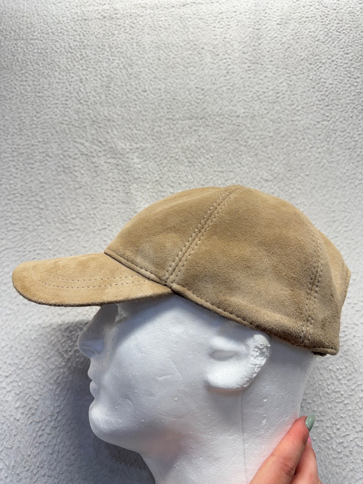 Tan Suede Adjustable Baseball Cap With Strap #7862 - image 3