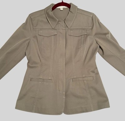 Nordstrom Collection Jacket Womens Small Stretch Fitted Zip Pockets Long Sleeve