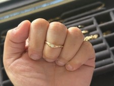 Mejuri 14k Gold Organic Dôme Thin Marquise Cut Nesting Ring