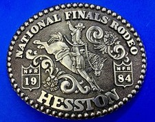 1984 Hesston NFR National Finals Rodeo Saddle Bronc Second Edition Belt Buckle
