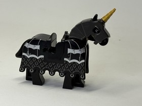 Lego Black Horse with Black Blanket Barding 2490pb11 from set  10223