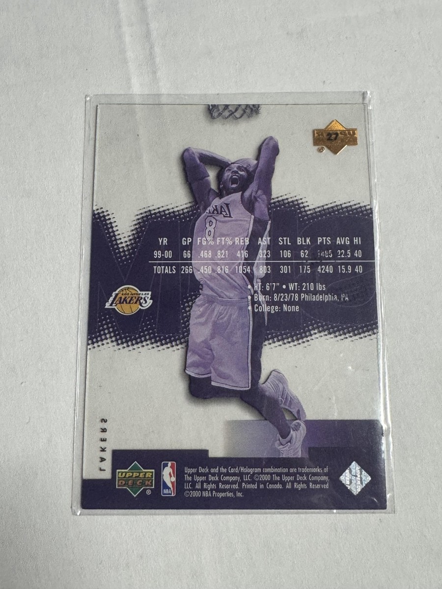 2000-01 Upper Deck Slam #27 Kobe Bryant HOF Lakers Basketball NBA