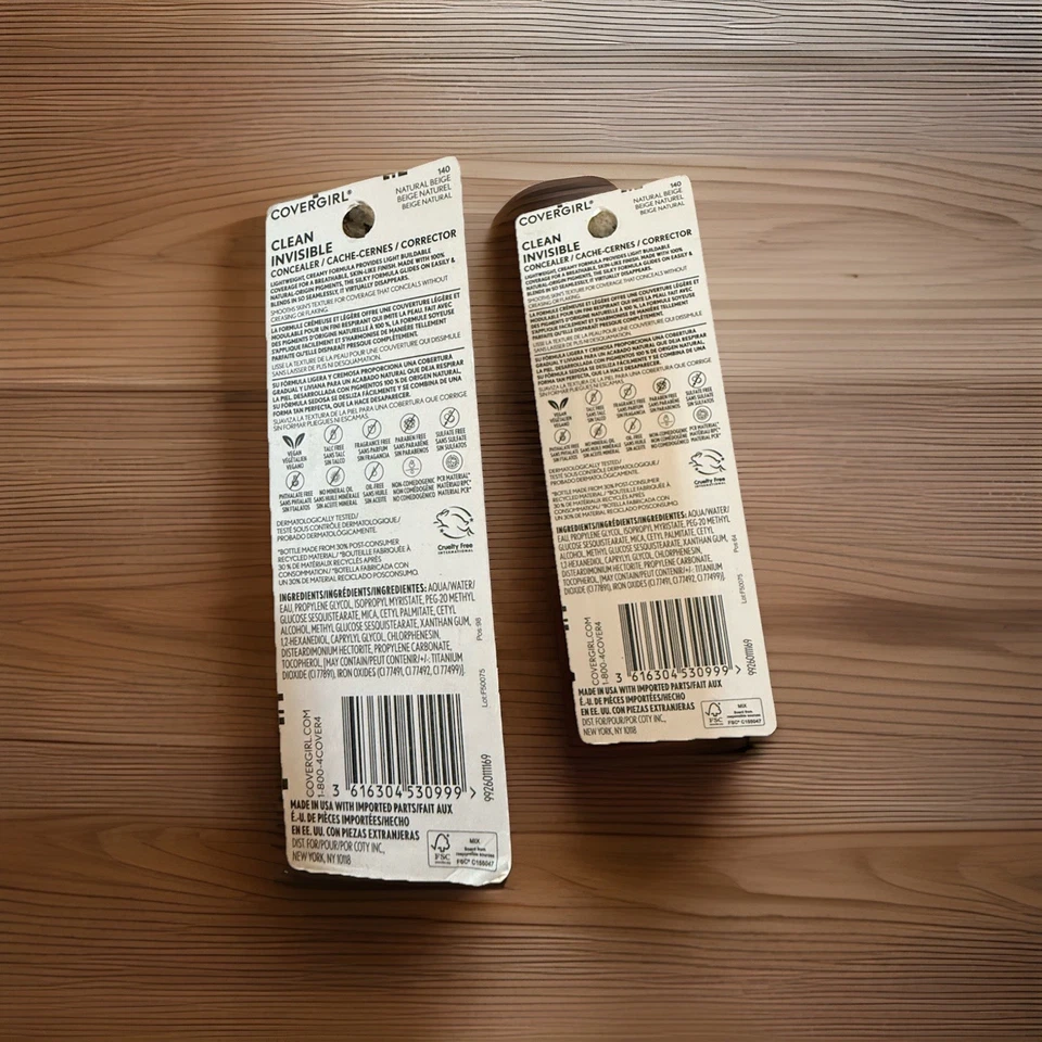 Corrector invisible Covergirl Clean 140 luz 0,32 oz 2 por $18 Foto 2 de 2